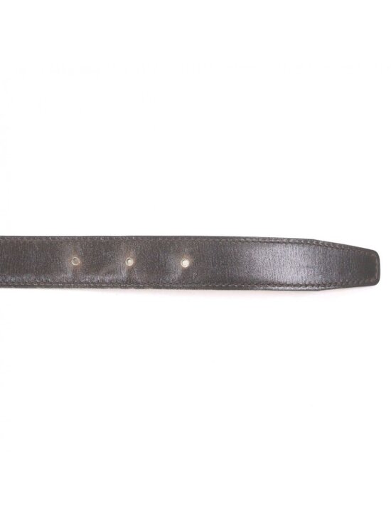 Hermes Vintage Martin Margiela Era Logo Gold Buckle Leather Belt Dark Brown 70 main image 7
